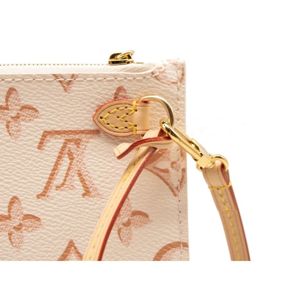 Louis Vuitton Monogram Fall For You Neverfull MM Beige Clair Pochette-with COA - Picture 4 of 5